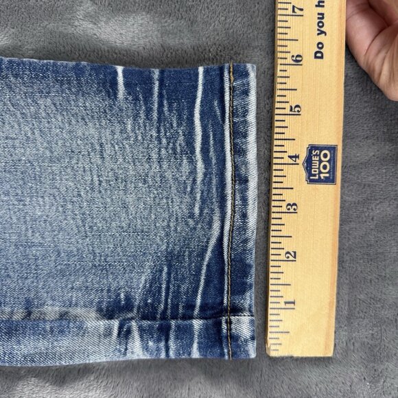 Rue 21 Premium White Wash Jeans Blue Mens Size 32 x 32 Slim Taper  Supreme Flex - Picture 4 of 9